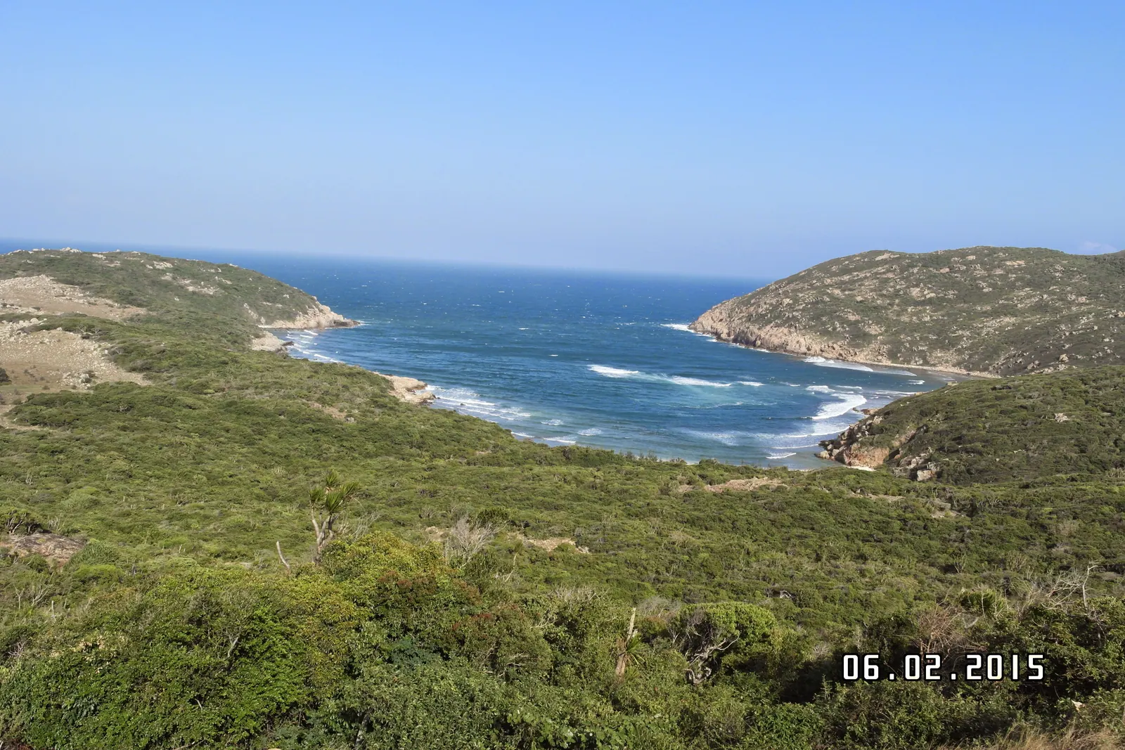 The DT702 coastal road between Phan Rang and Cam Ranh, curving above the sea.