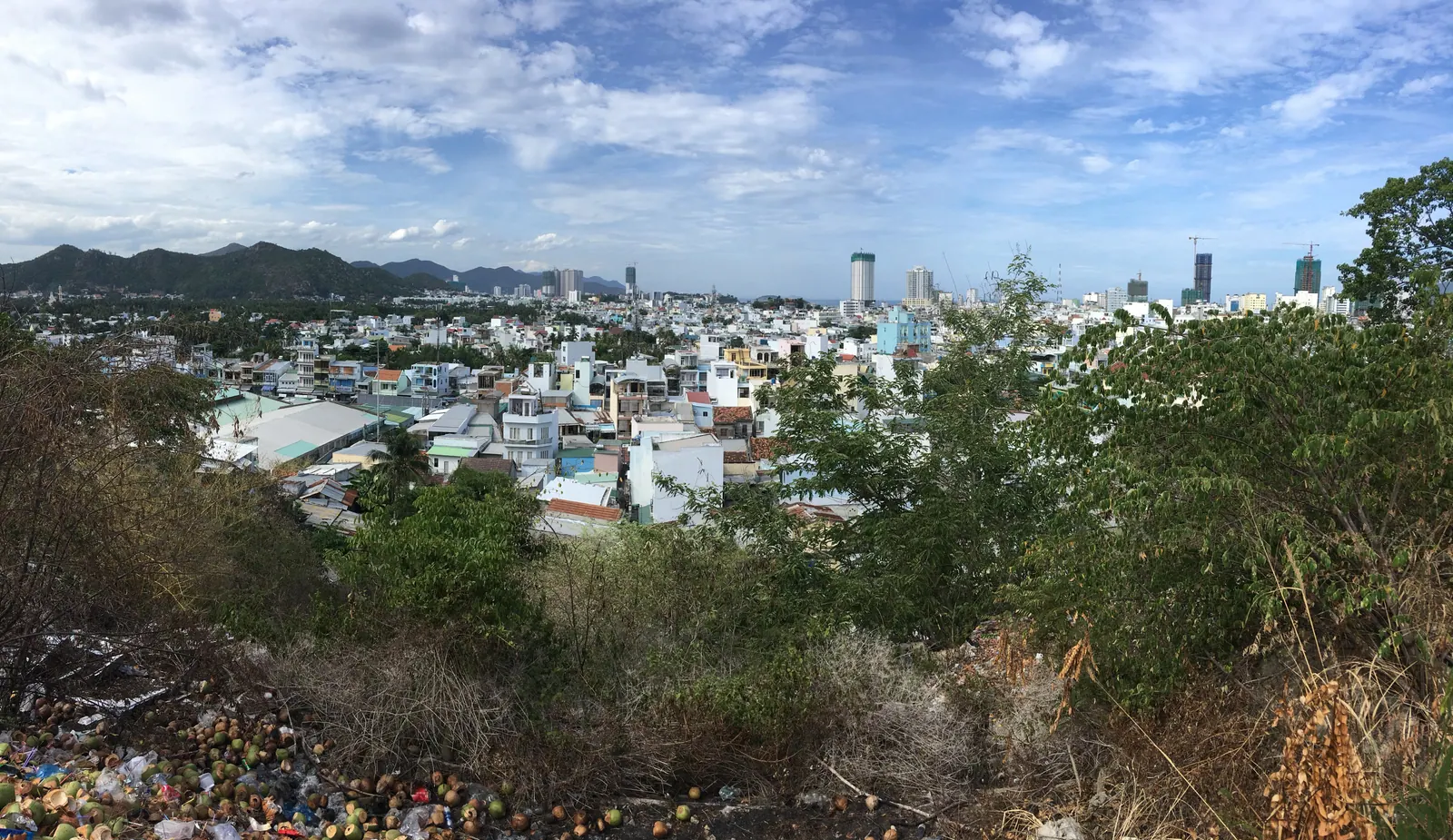 View over Nha Trang from the hill of Long Son Pagoda