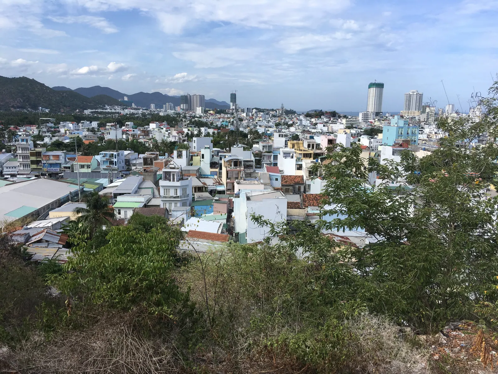 The rooftops of Nha Trang seen from the Long Son Pagoda hill
