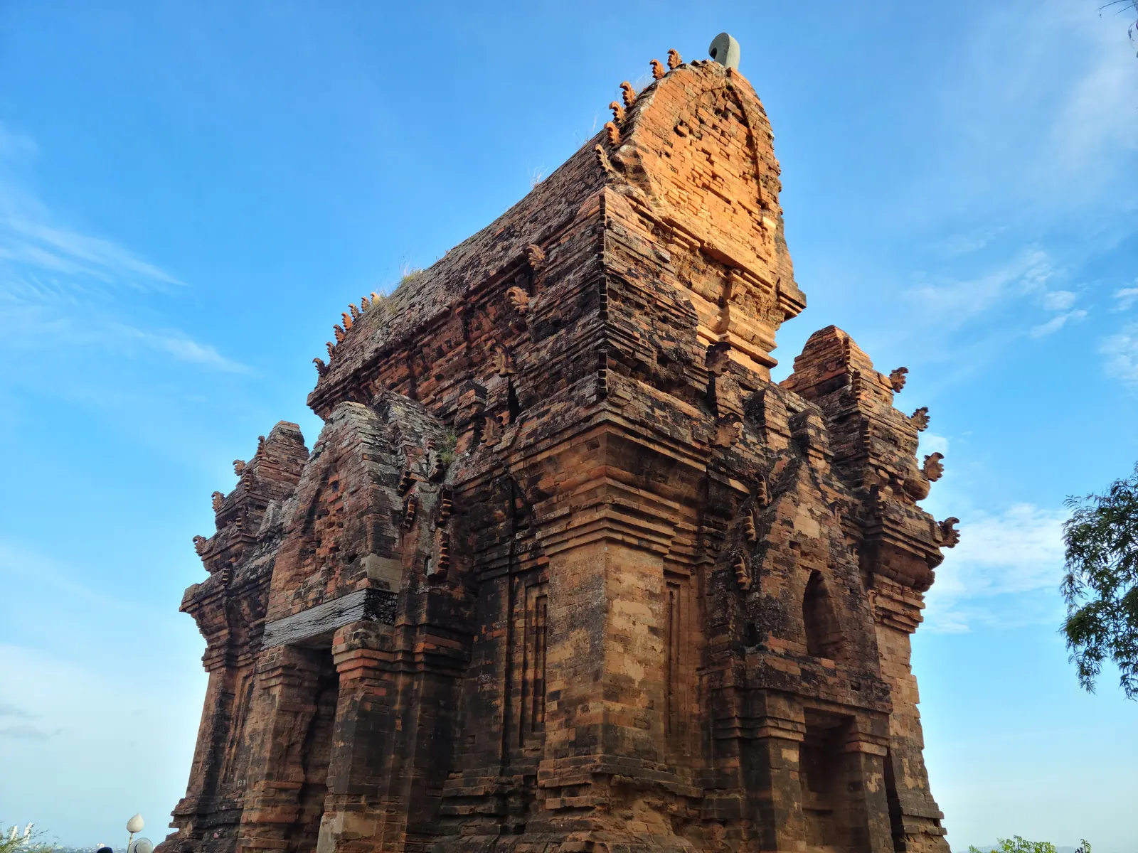 The three brick towers of Po Klong Garai on Trau hill above the Phan Rang plain
