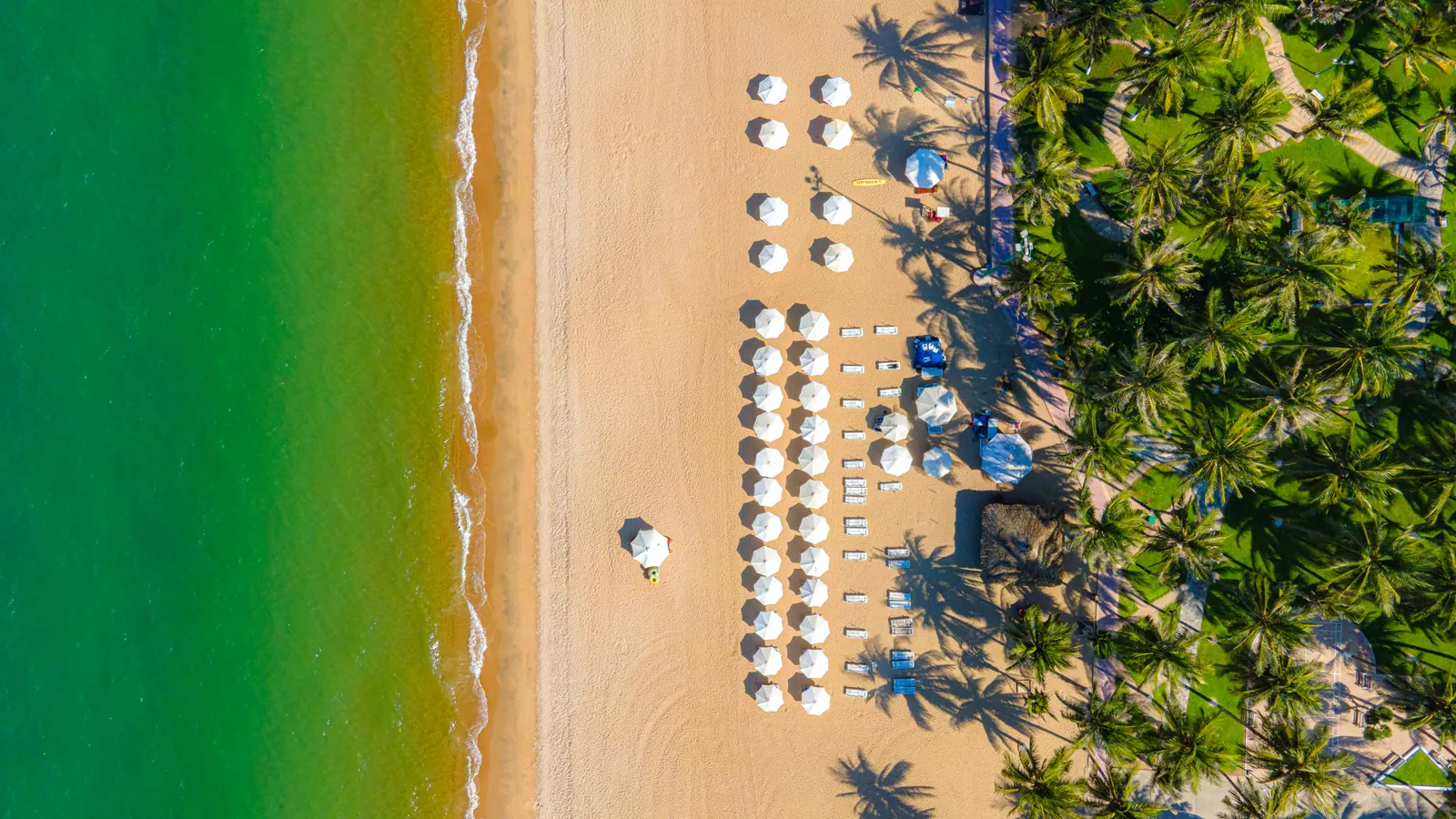 The Tran Phu bathing beach along the Nha Trang seafront